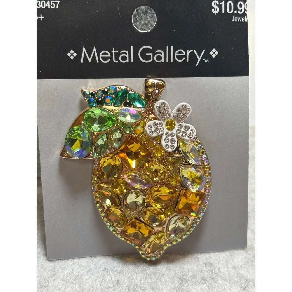 #41. Metal Gallery Lemon Brooch